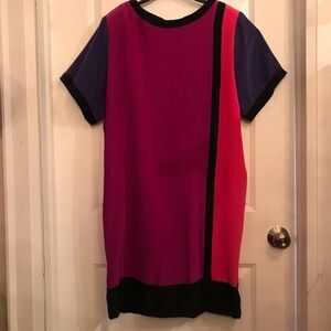 Silk Colorblock Shift